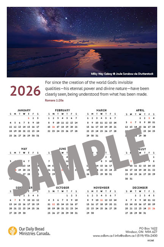 2026 Our Daily Bread Outreach Calendar - English