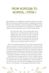 Book page with chapter title From Hopeless to Hopeful on a white background from a women's Bible study on 1 Peter