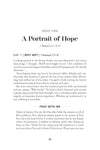 Text on a white background examining a portrait of hope from Closer to God: 10-week prayer study book