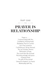 Text on a white background defining prayer as a relationship with God from Closer to God: 10-week study on prayer book