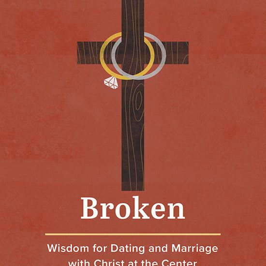 Cover of 'Not Easily Broken' book by Joyce & Steve Dinkins with a cross and rings on a red background with subtitle Wisdom for Dating and Marriage with Christ at the Center
