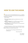 Page with 'How to Use This Book' text on a white background, highlighting the ideas of draw closer to God, meditate on Scripture and pray and journal in the God Loves Her devotional journal