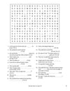 Black and white crossword puzzle with clues on a white background in Search the Scriptures Psalms 73-150, a word find book by Our Daily Bread Ministries