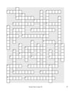 Crossword puzzle on a white background with answer key on page 12 in Search the Scriptures Psalms 73-150, a word find book by Our Daily Bread Ministries