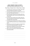 Reflection questions covering 'Your Second Quarter of Life,' asking about important people, decisions, and moments from ages 21 to 30 in Soul Journey book by Barbara L. Peacock
