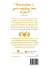 Temporary back cover of 'God Loves Her' 365 Devotions for Women by Women book by Our Daily Bread Ministries, featuring a white background with 'Our Daily Bread' logo and God Hears Her logo as well as a synopsis of the book
