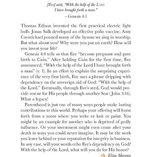 Text from February 5 devotional entitled A Lasting Legacy on a white background with a gold emblem, featuring Psalm 139:1-6, 23-24 from 'God Loves Her' 365 Devotions for Women by Women book by Our Daily Bread Ministries