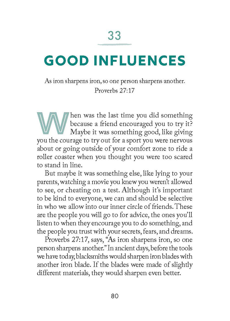 Chapter 33 page titled Good Influences from 'You Got This!' book by Crystal Stine for middle schoolers