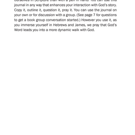Page two of introduction to 'Hebrews & James' from 'Immerse: The Reading Bible Journals'