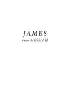 Text 'JAMES FROM MESSIAH' on a white background in 'Hebrews & James' from 'Immerse: The Reading Bible Journals'