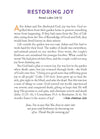 Evening devotional entitled Restoring Joy from A Joyful Easter devotional book by Our Daily Bread Publishing