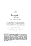 Text on integrity from Man to Man: African American Voices on Faith, Wisdom, and Perseverance book on a white background
