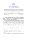 Chapter 2 entitled Hope: Keep Going and a blue chair icon on a white background in Two-Minute Timeouts for New Moms book by Andrea Fortenberry