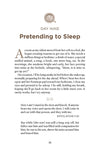 Text page from Sunday God Meets Monday Mom book by Erin Greneaux with chapter title 'Pretending to Sleep' on Day Nine.