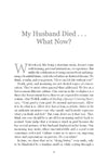 Text page from the book 'mourning glories' by Marilyn Nutter entitled 'My Husband Died... What Now?' with a white background.