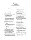 Page of Bible text from Psalms on a white background in Search the Scriptures Psalms 73-150, a word find book by Our Daily Bread Ministries