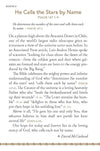 Text from March 9 devotional entitled 'He Calls The Stars By Name' with a decorative mountain image in the corner from the 'Stand Strong: 365 Devotions For Men By Men' book by Our Daily Bread