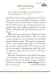 Text from January 1 devotional entitled Stand Strong with a decorative mountain image in the corner from the 'Stand Strong: 365 Devotions For Men By Men' book by Our Daily Bread